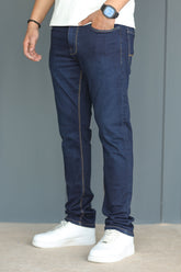 Studio Style Slim Fit Turbo Jeans In Dark Navy